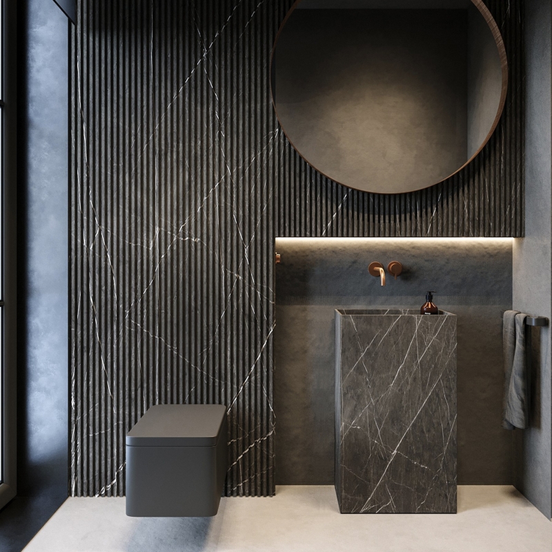 Grey Marble Natural Stone Bathroom