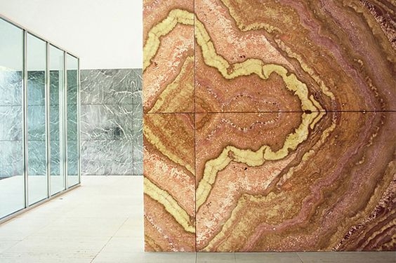 Gold Brown Beige Multi Colour Marble Natural Stone Feature Wall