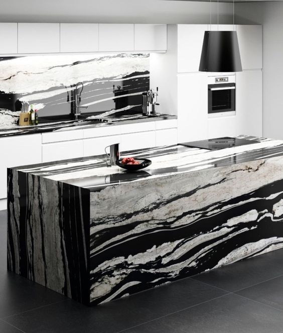 Black & White Granite Countertop