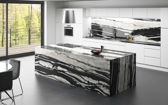 Black & White Granite Countertop
