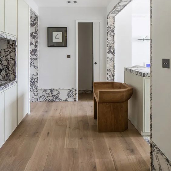 Purple White Marble Natural Stone Interior Design