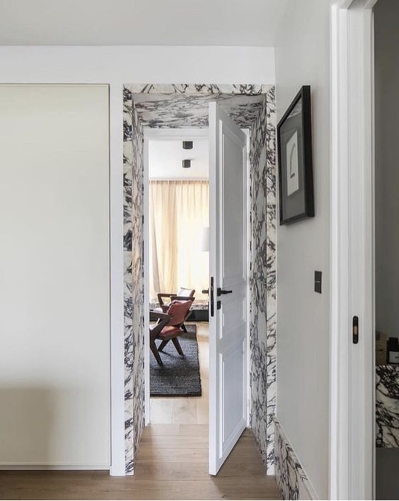 Purple White Marble Natural Stone Interior Design