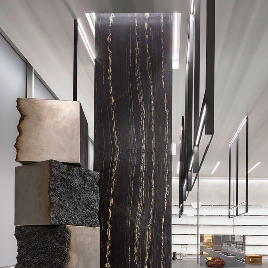 Black Gold Marble Natural Stone Feature Wall
