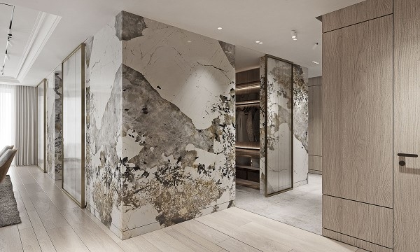 Green Grey White Multi Colour Marble Natural Stone Residential