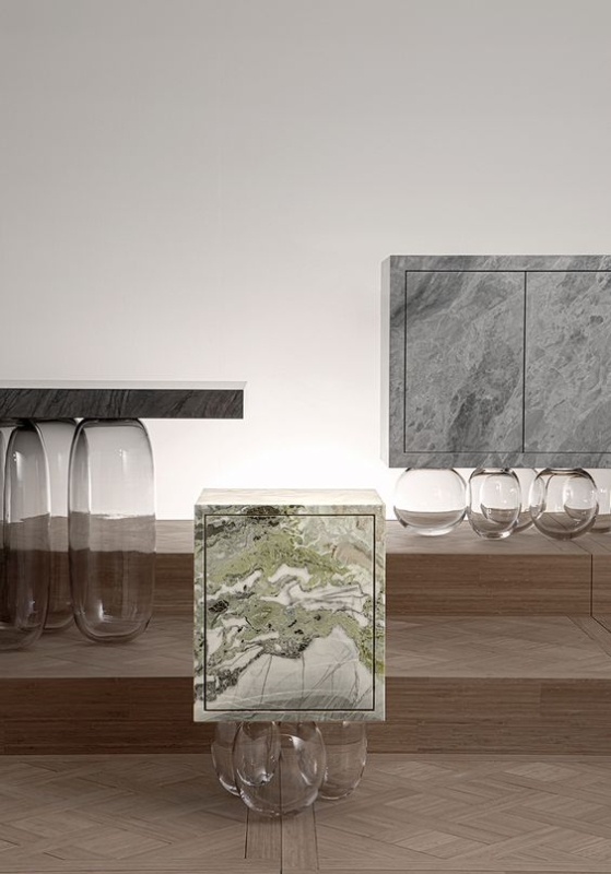 Green Grey White Multi Colour Marble Natural Stone Furniture
