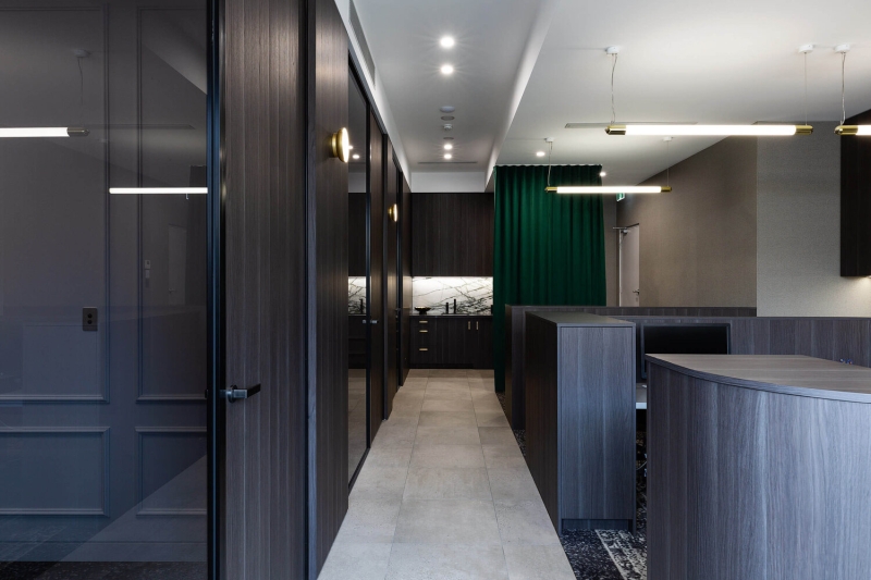 Black White Marble Natural Stone Office