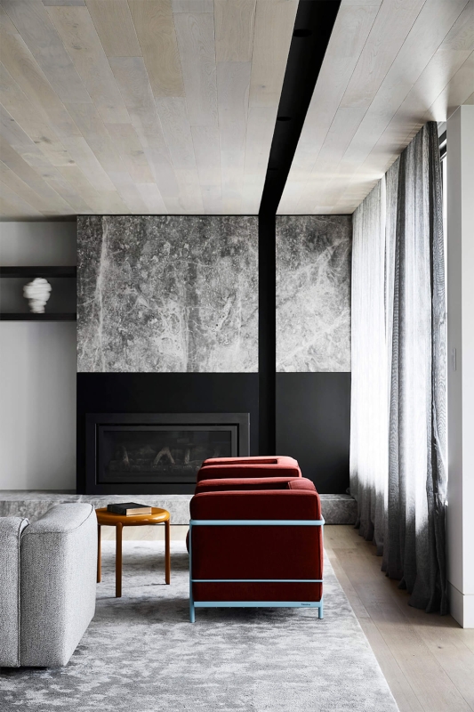 Grey Marble Natural Stone Fireplace