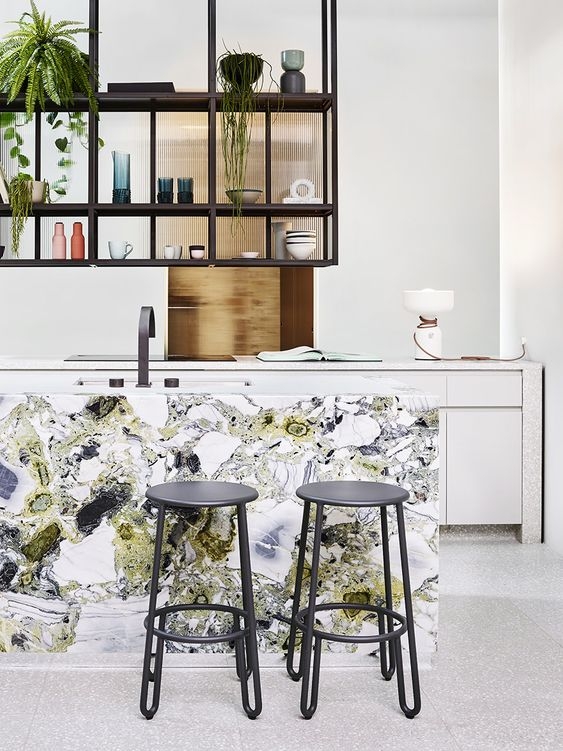 Green Grey White Marble Natural Stone