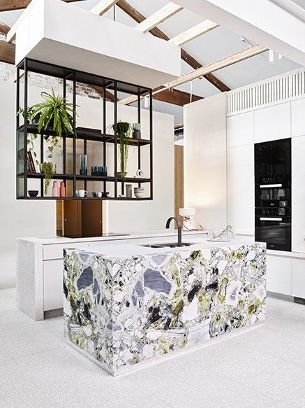 Green Grey White Marble Natural Stone