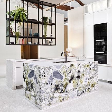 Green Grey White Marble Natural Stone