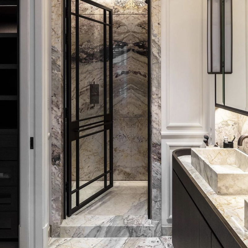 Grey Beige White Multi Colour Marble Natural Stone Bathroom