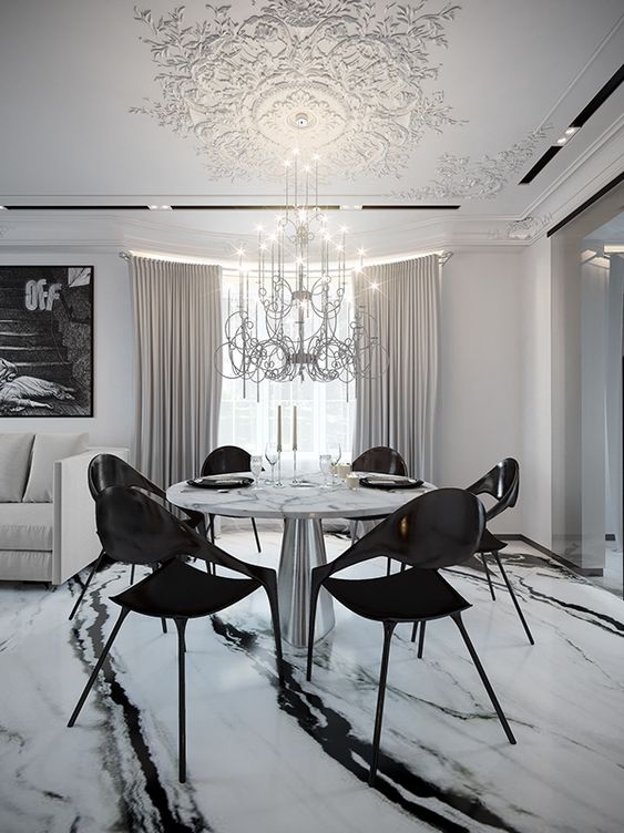 Black & White Marble Natural Stone