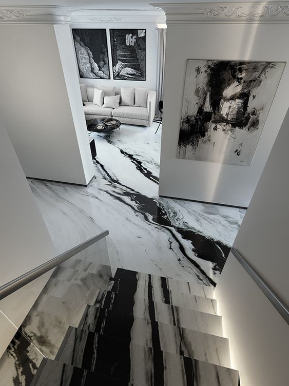 Black & White Marble Natural Stone