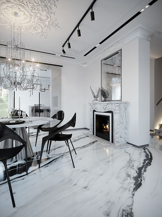 Black & White Marble Natural Stone