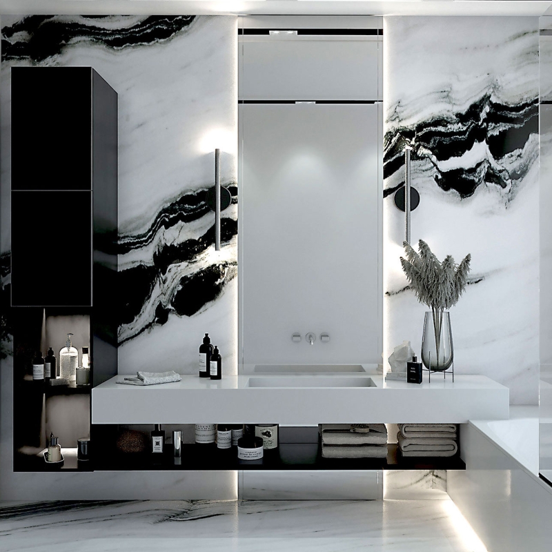 Black & White Marble Natural Stone