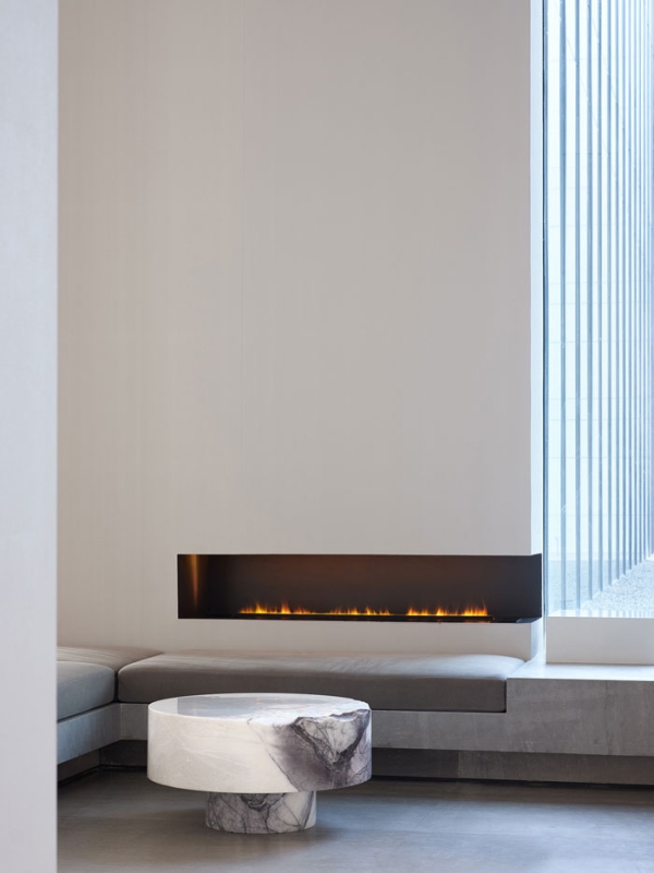 White Purple Marble Natural Stone Coffee Table