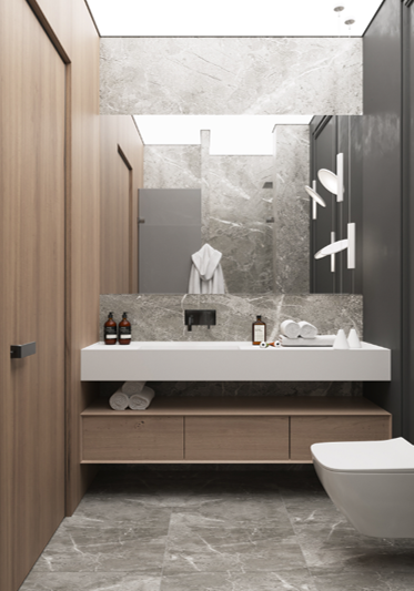 Grey Marble Natural Stone Bathroom