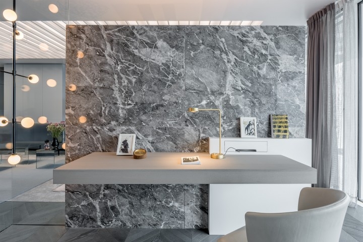 Grey Marble Natural Stone Feature Wall