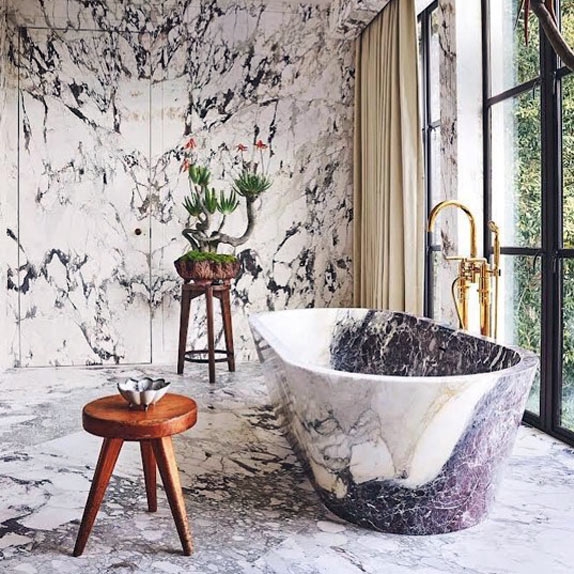 Purple Beige White Multi Colour Marble Natural Stone Bathroom