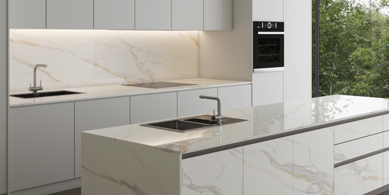 Through-body sintered stone