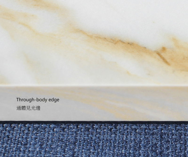 Through-body sintered stone