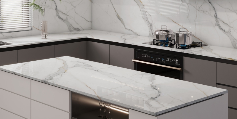 Through-body sintered stone