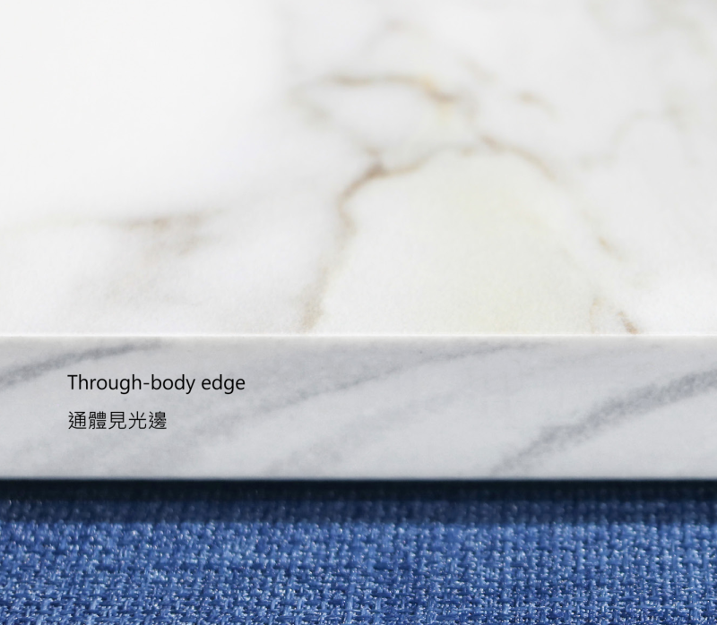 Through-body sintered stone