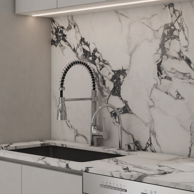 Through-body sintered stone
