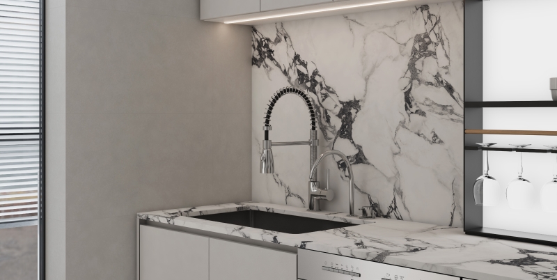 Through-body sintered stone