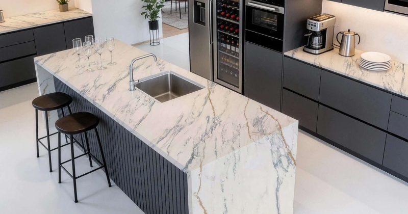 Through-body sintered stone