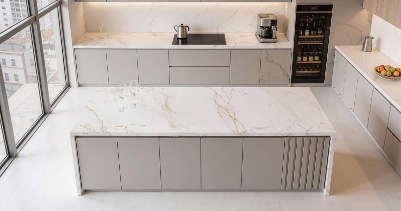 Through-body sintered stone