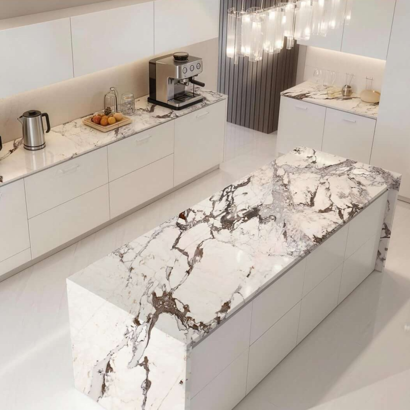 Through-body sintered stone