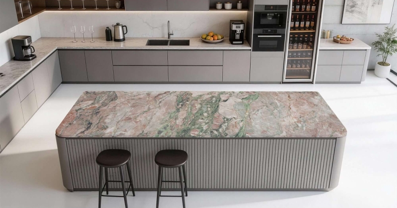 Through-body sintered stone