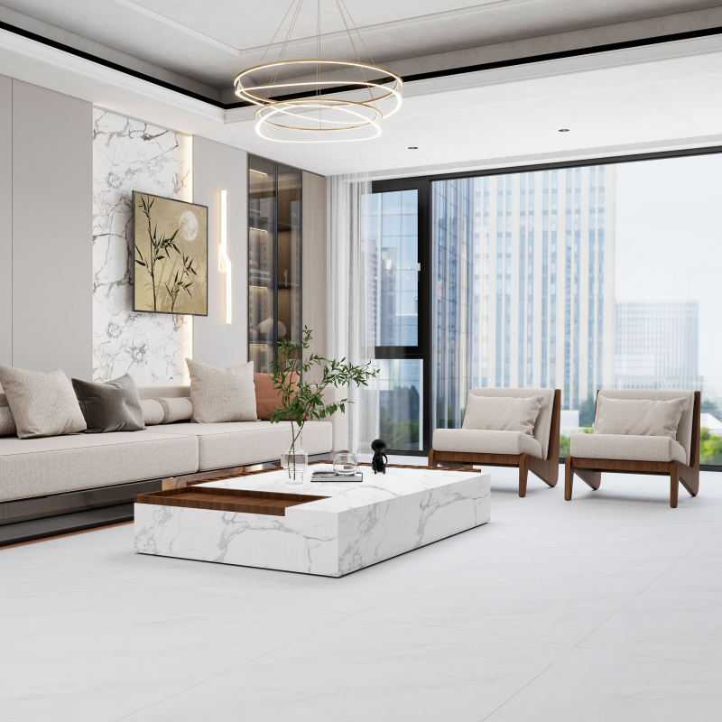 Soft-polished tile